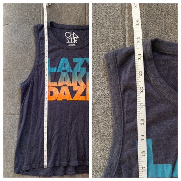 Chaser Lazy Lake Daze Tank Multicolor Graphic Dark Blue Size XL - Picture 7 of 7